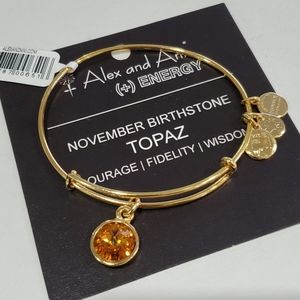 Alex and Ani November Birthstone Topaz bracelet